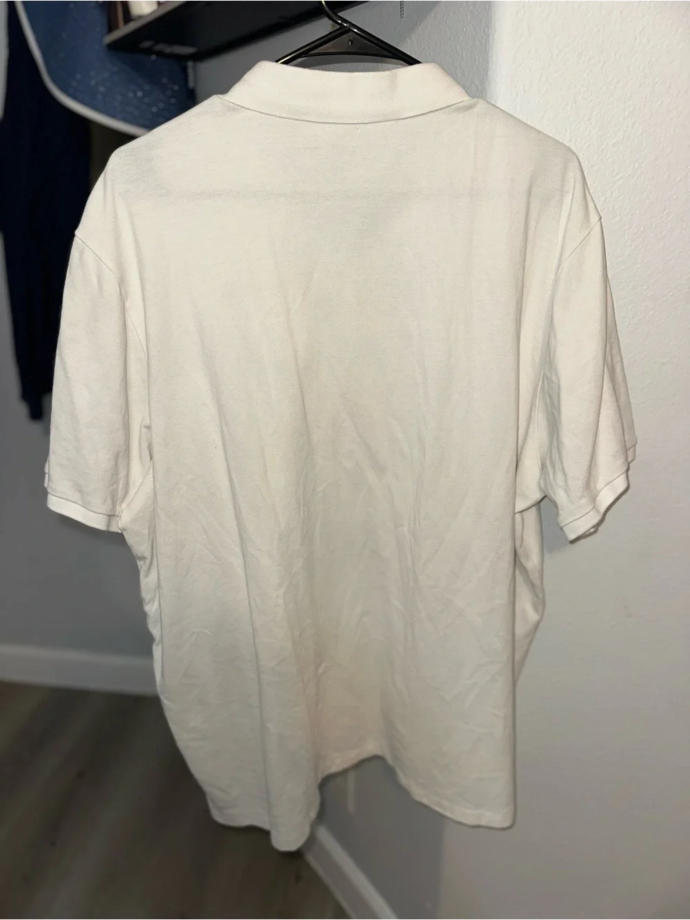 Ralph Lauren White Polo with Navy Pony Embroidery